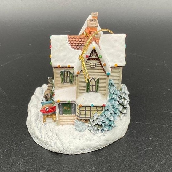 Thomas Kinkade Christmas Morning Ornament 2000 Bradford Illuminated Village - Picture 1 of 7